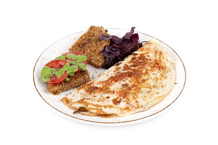 Омлет с курицей и грибами