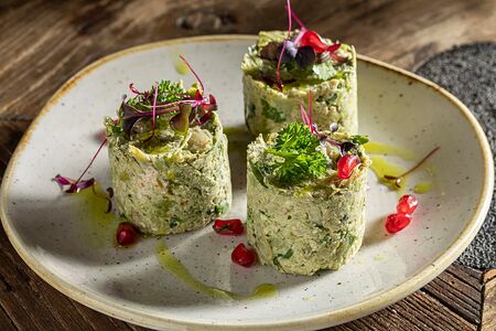 Пхали из зелёной фасоли с орехами