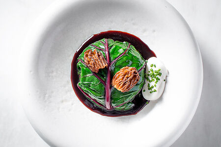 Голубцы со сморчками и черемшой