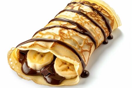 Блин с бананом и шоколадом