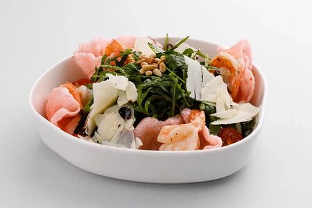 Руккола с креветками