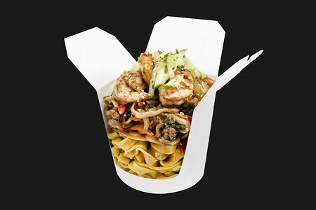 Лапша с морепродуктами