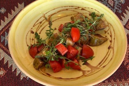 Салат с хрустящим баклажаном