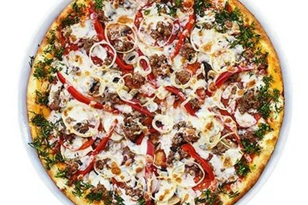 Пицца с фаршем и грибами