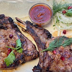 Антрекот из молодой телятины на мангале 