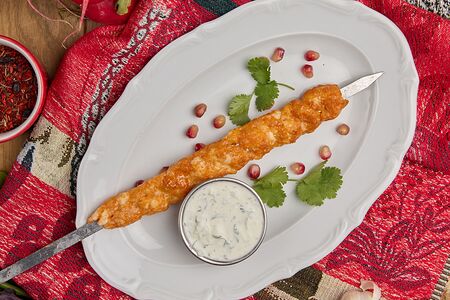 Люля-кебаб из тигровых креветок				