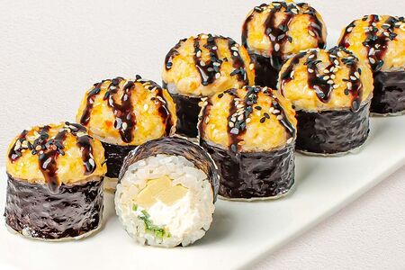 Запеченный с тигровой креветкой ролл