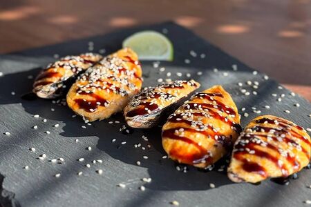 Запеченные мидии