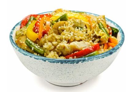 Тяхан с курицей