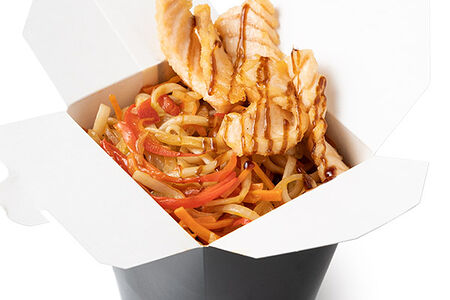 Удон с лососем