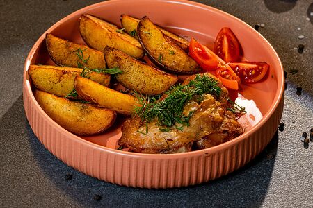 Курица с картофелем по-деревенски