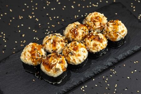 Ролл Сливочный с угрем и крабом