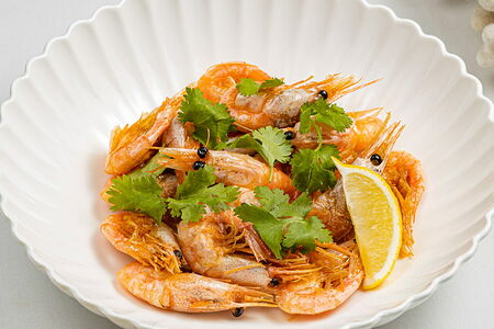 Магаданские жареные пикантные креветки