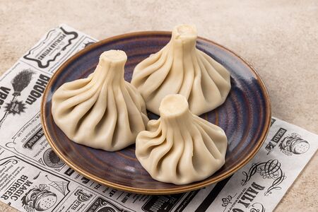 Хинкали со свининой и говядиной