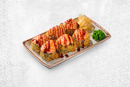 Ролл запеченный с креветкой и снежным крабом