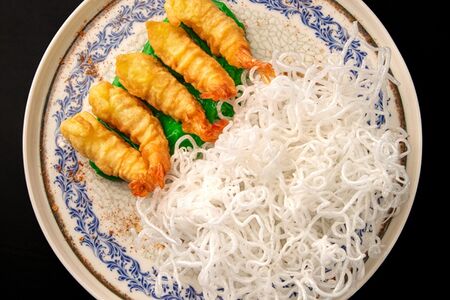 Тигровые креветки с васаби