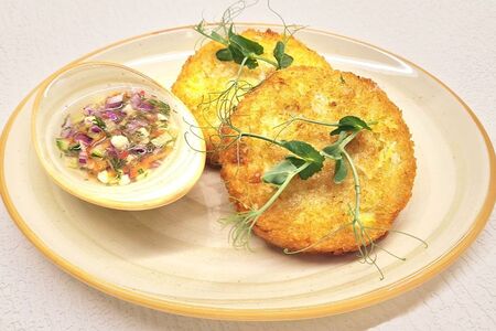 Драники картофельные с овощным соусом Д и контейнер