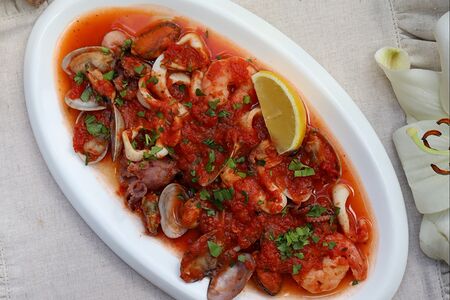 Соте из морепродуктов