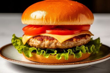 Бургер с куриной котлетой
