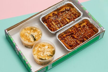 Takeeat вох На двоих со свининой Тонкацу