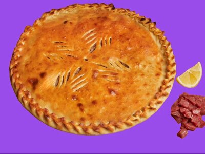 С мясом и грибами 