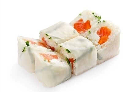 Спринг ролл Папайя-Лосось