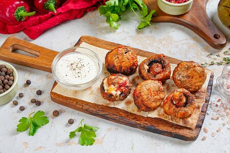 Грибы на мангале