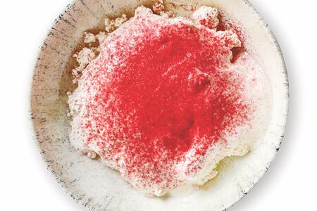 Творог с бананом под йогуртом