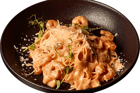 Паста с креветками в соусе том-ям 320гр