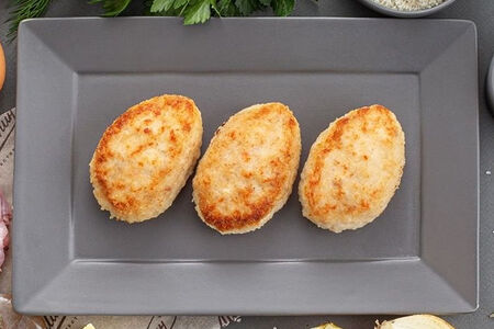 Котлета из кролика с креветками