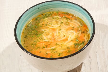 Домашняя лапша с курицей