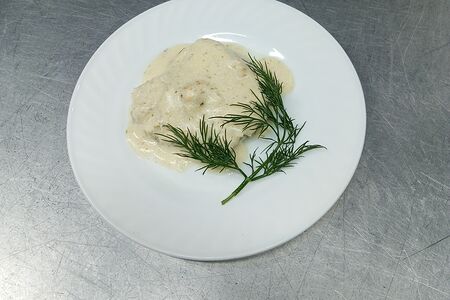 Филе трески в белом соусе