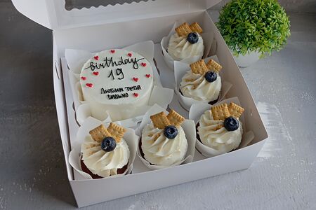 Набор Бенто-торт и капкейки на день рождения