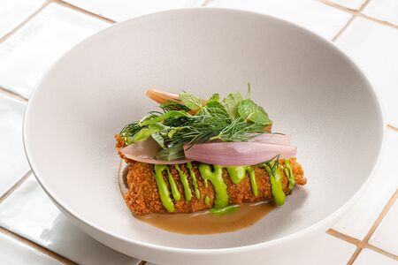 Шницель из куриного бедра