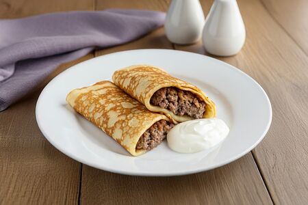 Блины с мясом