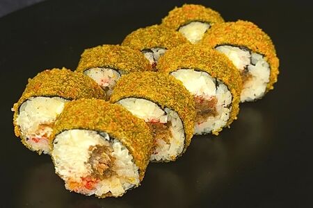 Темпура с жареным лососем