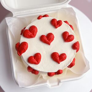 Бенто-торт с сердцами