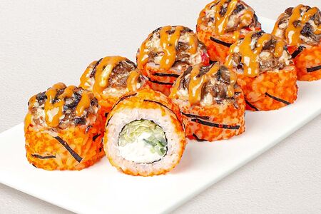 Ролл Шиитаке Краб с азиатским соусом