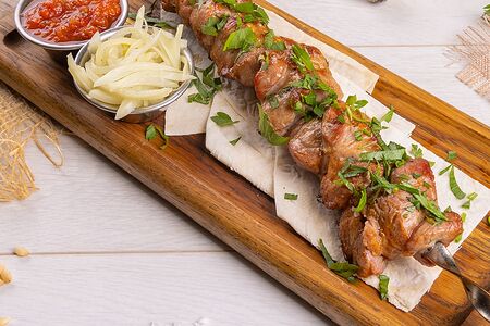 Шашлык из филе куриного бедра