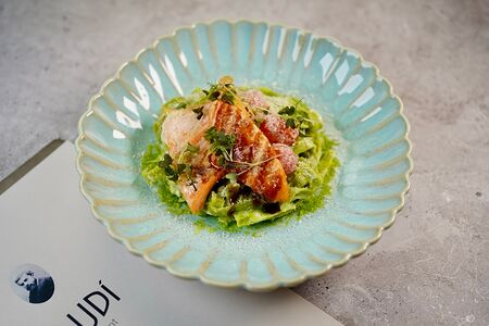 Паста с лососем и томатами