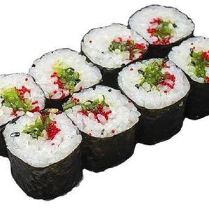 Ролл с чукой и икрой тобико