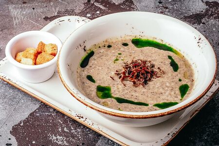 Крем-суп капучино из лесных грибов