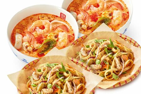 Набор: Суп на выбор (2 шт.), Вок с рисом и курицей М (2 шт.)