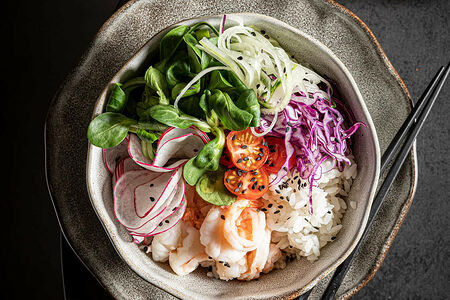 Поке с креветками