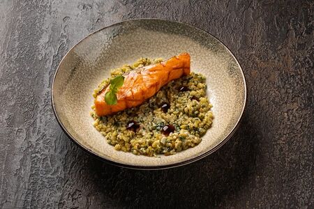 Сёмга с булгуром