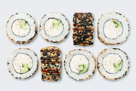 Ролл Калифорния в кунжуте