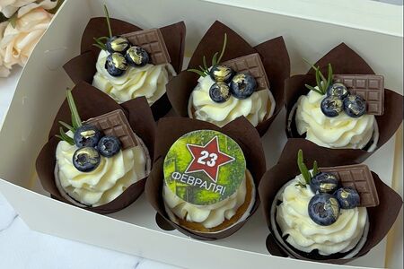 Капкейки с 23 февраля