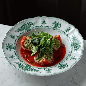 Сладкий томат с песто из кешью