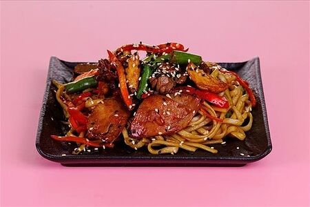 Лапша удон мясной микс