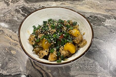 Тяхан с куриным филе